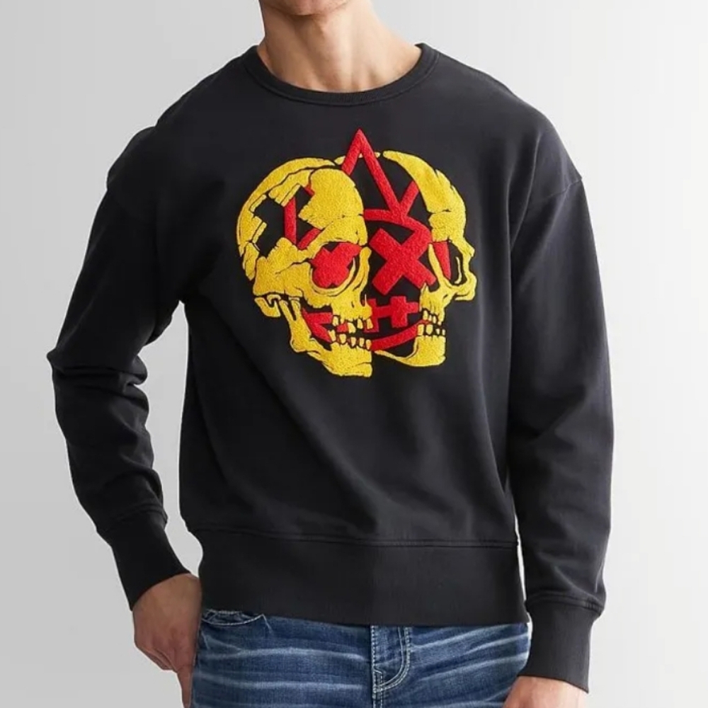 Cult of Individuality Skull Graphic Men's Sweater XL